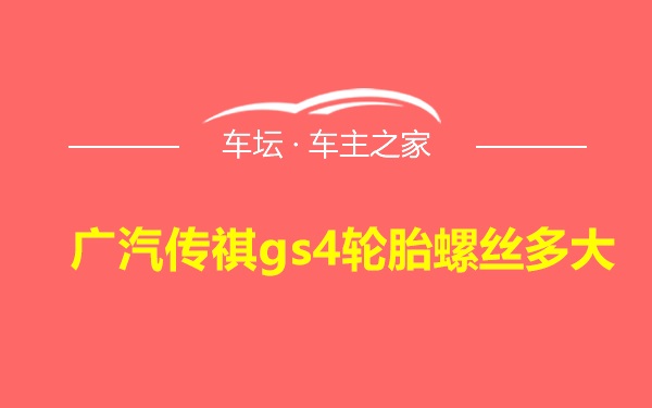 广汽传祺gs4轮胎螺丝多大