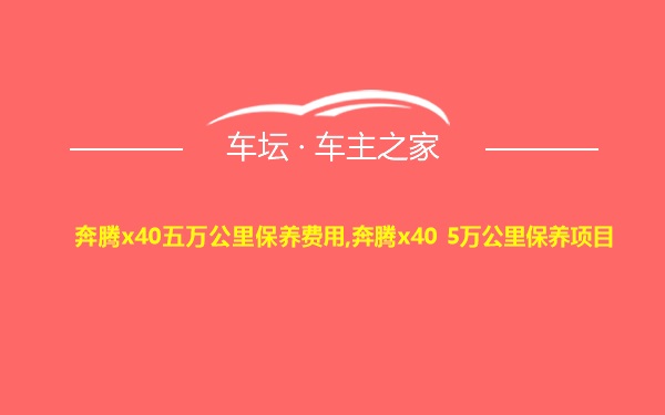 奔腾x40五万公里保养费用,奔腾x40 5万公里保养项目