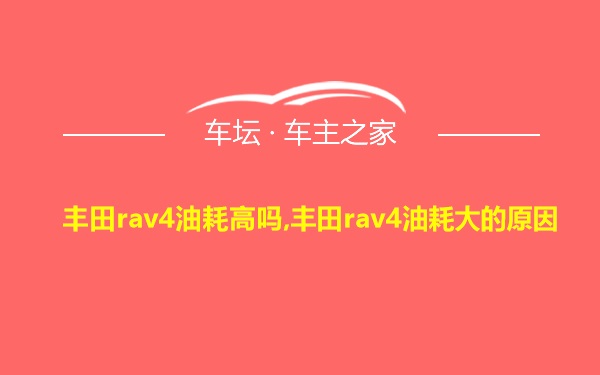 丰田rav4油耗高吗,丰田rav4油耗大的原因