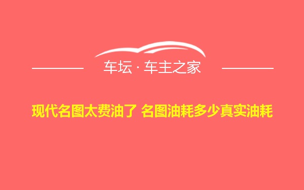 现代名图太费油了 名图油耗多少真实油耗