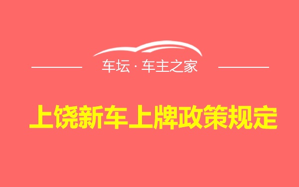 上饶新车上牌政策规定