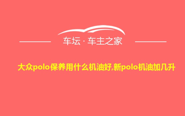 大众polo保养用什么机油好,新polo机油加几升