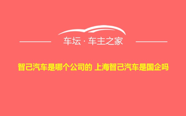 智己汽车是哪个公司的 上海智己汽车是国企吗