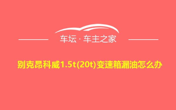 别克昂科威1.5t(20t)变速箱漏油怎么办