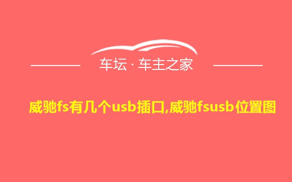 威驰fs有几个usb插口,威驰fsusb位置图