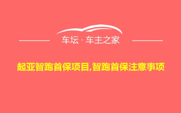 起亚智跑首保项目,智跑首保注意事项