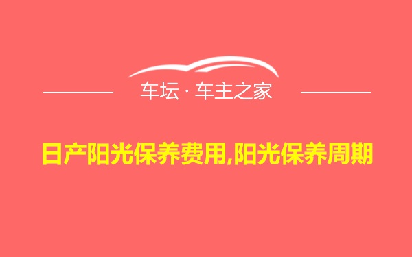 日产阳光保养费用,阳光保养周期