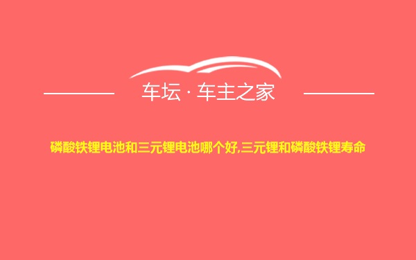 磷酸铁锂电池和三元锂电池哪个好,三元锂和磷酸铁锂寿命