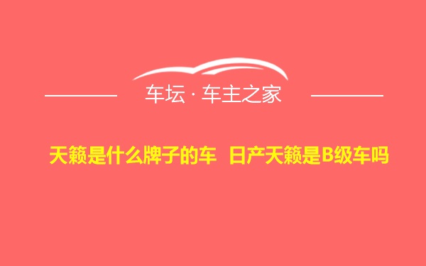 天籁是什么牌子的车 日产天籁是B级车吗