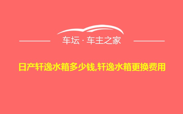 日产轩逸水箱多少钱,轩逸水箱更换费用