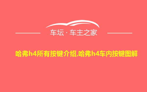 哈弗h4所有按键介绍,哈弗h4车内按键图解