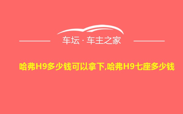 哈弗H9多少钱可以拿下,哈弗H9七座多少钱