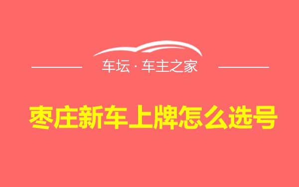 枣庄新车上牌怎么选号