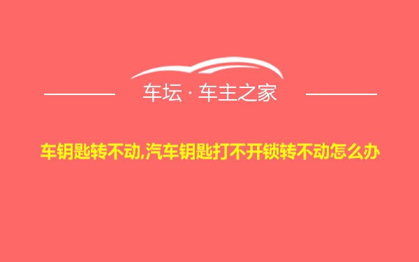 车钥匙转不动,汽车钥匙打不开锁转不动怎么办