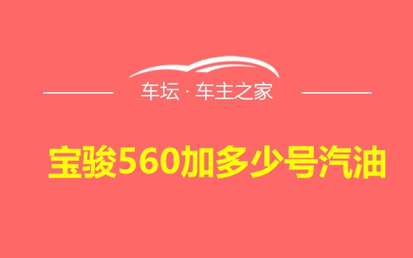 宝骏560加多少号汽油