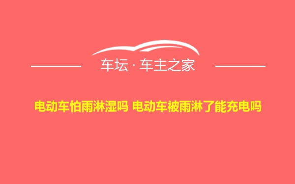 电动车怕雨淋湿吗 电动车被雨淋了能充电吗