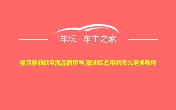 福特蒙迪欧电瓶品牌型号,蒙迪欧蓄电池怎么更换教程