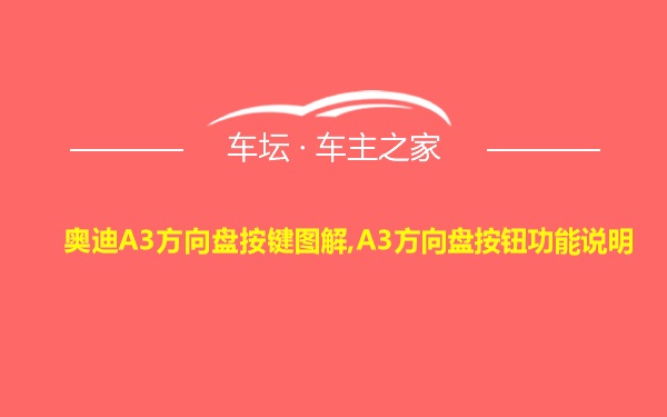 奥迪A3方向盘按键图解,A3方向盘按钮功能说明