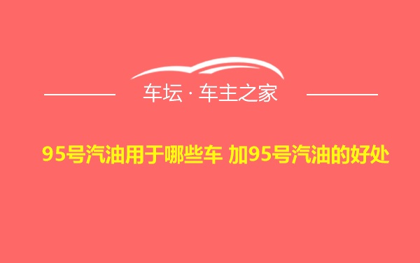 95号汽油用于哪些车 加95号汽油的好处