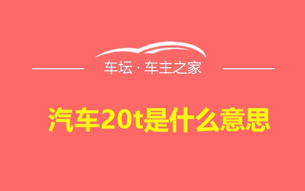 汽车20t是什么意思