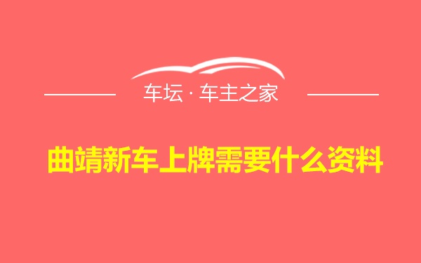 曲靖新车上牌需要什么资料