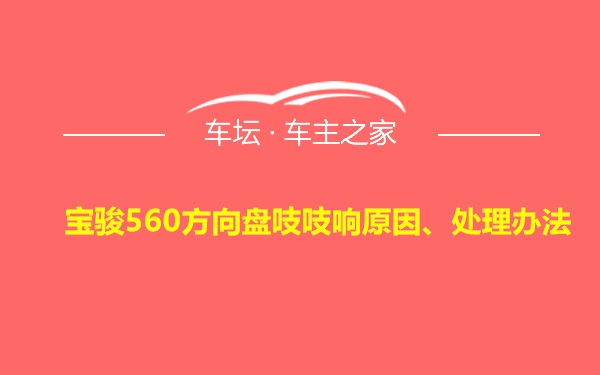 宝骏560方向盘吱吱响原因、处理办法