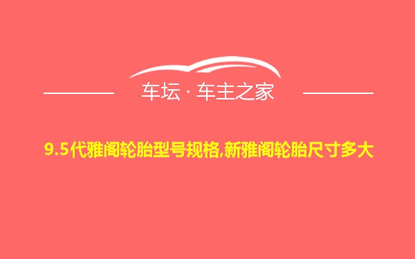 9.5代雅阁轮胎型号规格,新雅阁轮胎尺寸多大