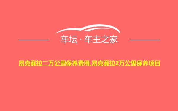 昂克赛拉二万公里保养费用,昂克赛拉2万公里保养项目