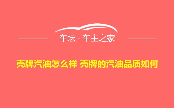 壳牌汽油怎么样 壳牌的汽油品质如何