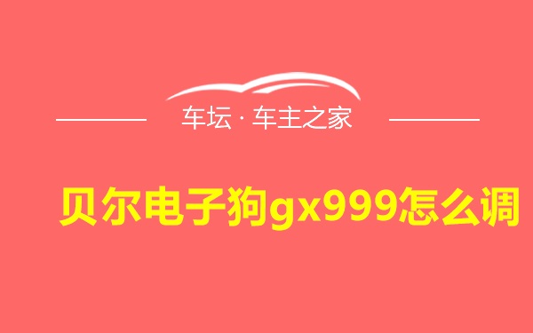 贝尔电子狗gx999怎么调