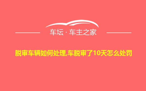 脱审车辆如何处理,车脱审了10天怎么处罚