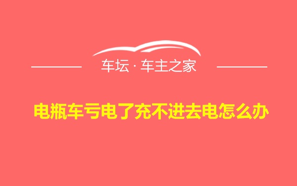 电瓶车亏电了充不进去电怎么办