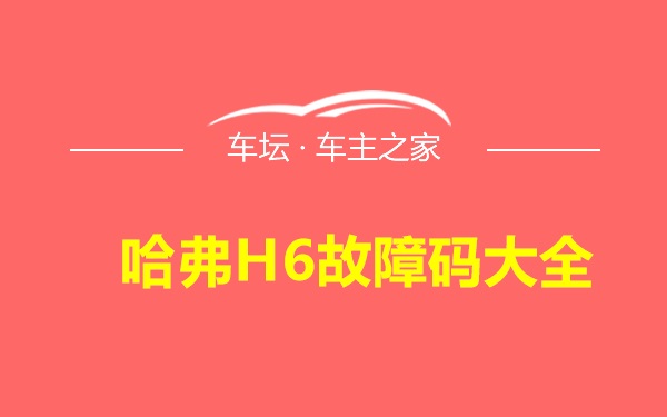 哈弗H6故障码大全