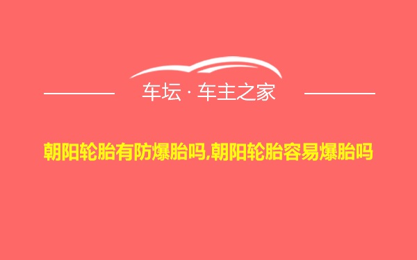 朝阳轮胎有防爆胎吗,朝阳轮胎容易爆胎吗