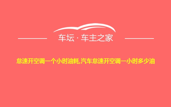 怠速开空调一个小时油耗,汽车怠速开空调一小时多少油