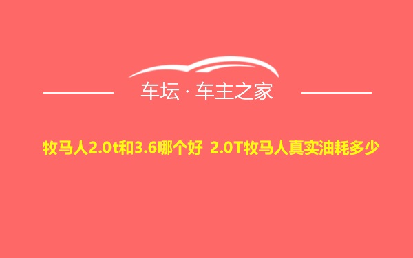 牧马人2.0t和3.6哪个好 2.0T牧马人真实油耗多少