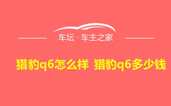 猎豹q6怎么样 猎豹q6多少钱