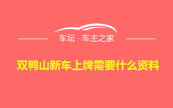 双鸭山新车上牌需要什么资料