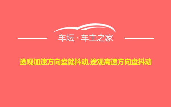 途观加速方向盘就抖动,途观高速方向盘抖动