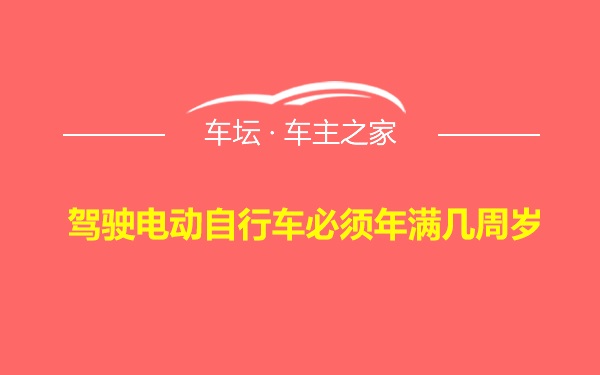 驾驶电动自行车必须年满几周岁