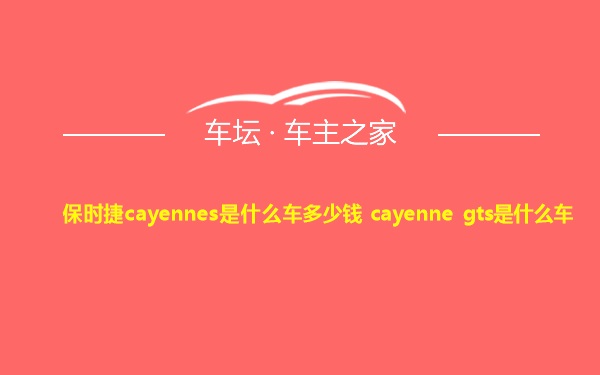 保时捷cayennes是什么车多少钱 cayenne gts是什么车