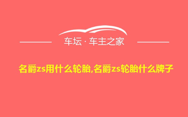 名爵zs用什么轮胎,名爵zs轮胎什么牌子