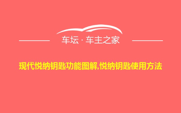 现代悦纳钥匙功能图解,悦纳钥匙使用方法