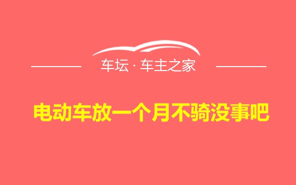 电动车放一个月不骑没事吧