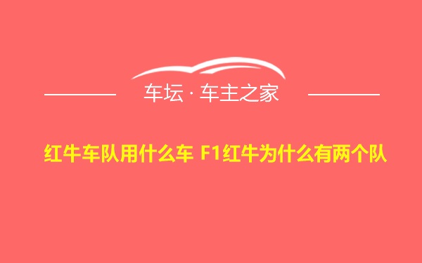 红牛车队用什么车 F1红牛为什么有两个队