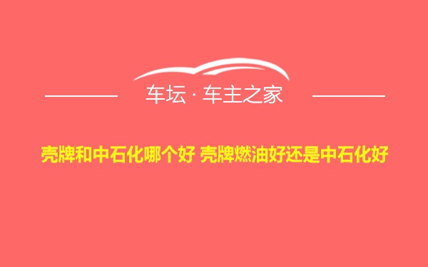 壳牌和中石化哪个好 壳牌燃油好还是中石化好