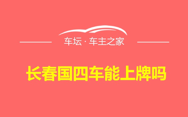 长春国四车能上牌吗