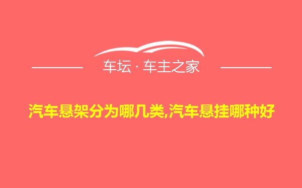 汽车悬架分为哪几类,汽车悬挂哪种好