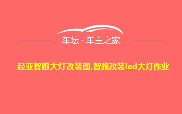 起亚智跑大灯改装图,智跑改装led大灯作业