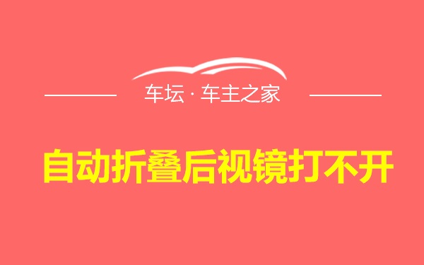 自动折叠后视镜打不开